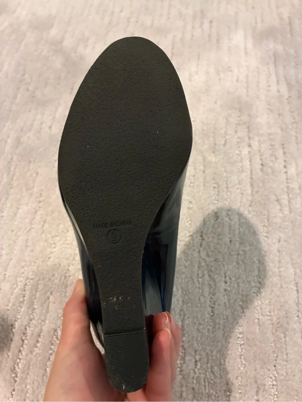 dressbarn Black Patent Wedge Pumps